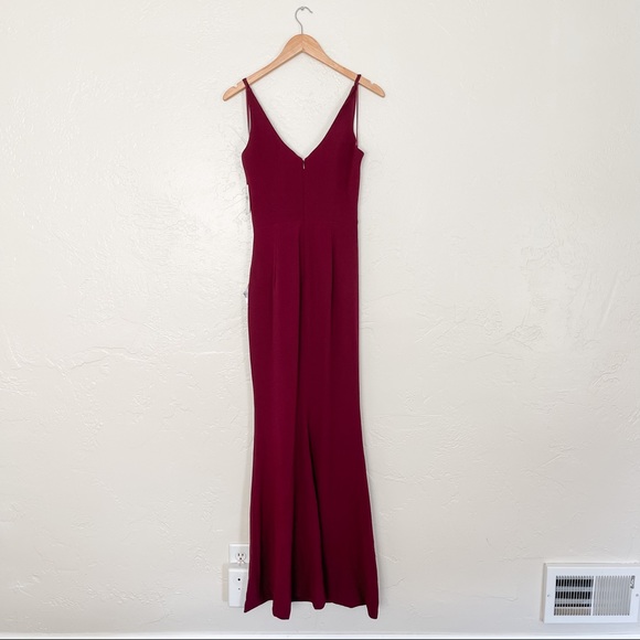NWT [dress the population] ruched side slit dress